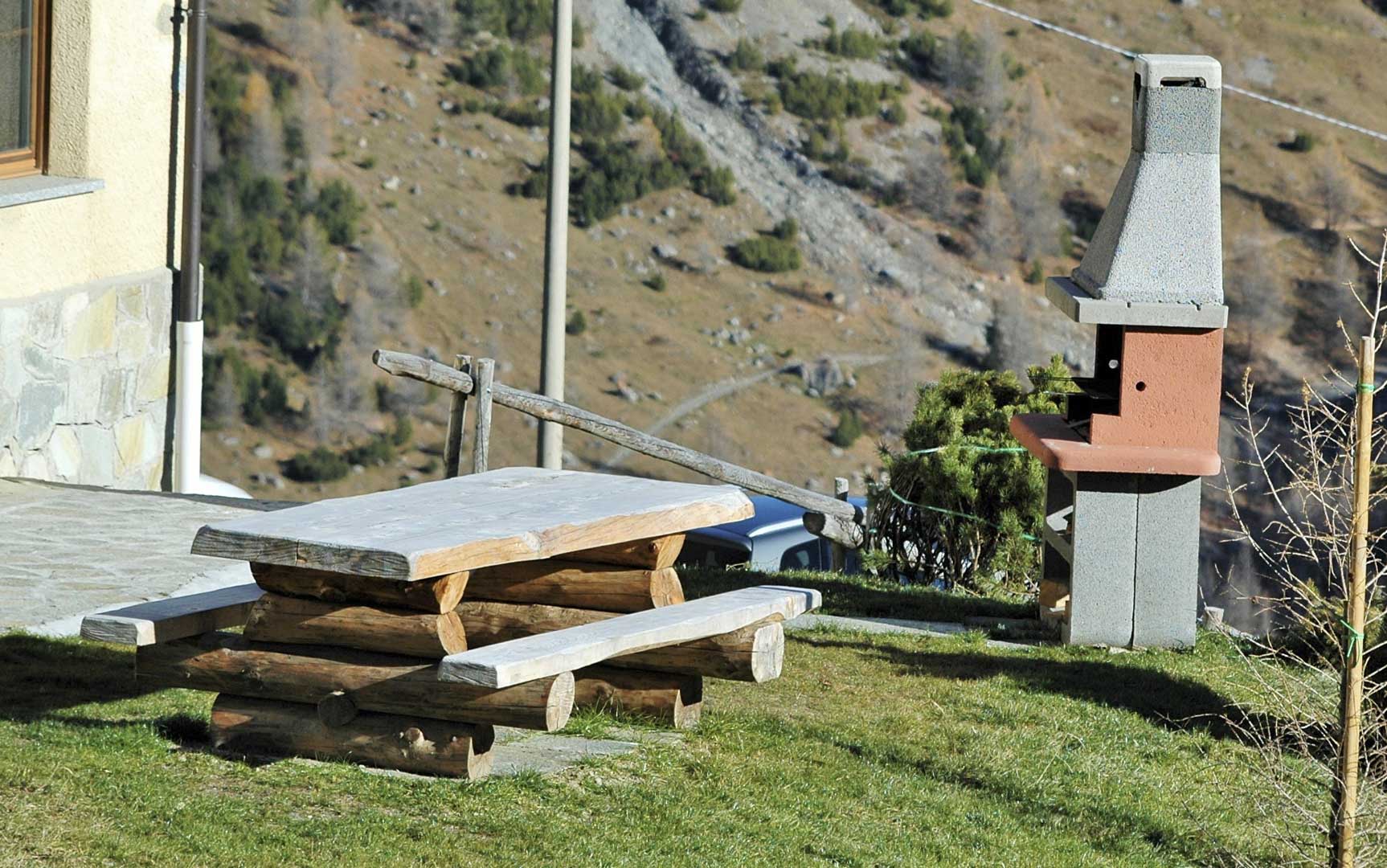 Giardino esterno chalet a Livigno